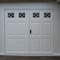 Side Hinged White Beaumont with windows Garage Door